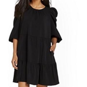 NWT New York and company Layered Tier Dress size medium black